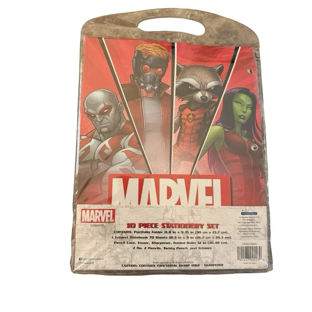 Marvel Avengers Guardians 10 Piece Stationery School Supply Set NEW